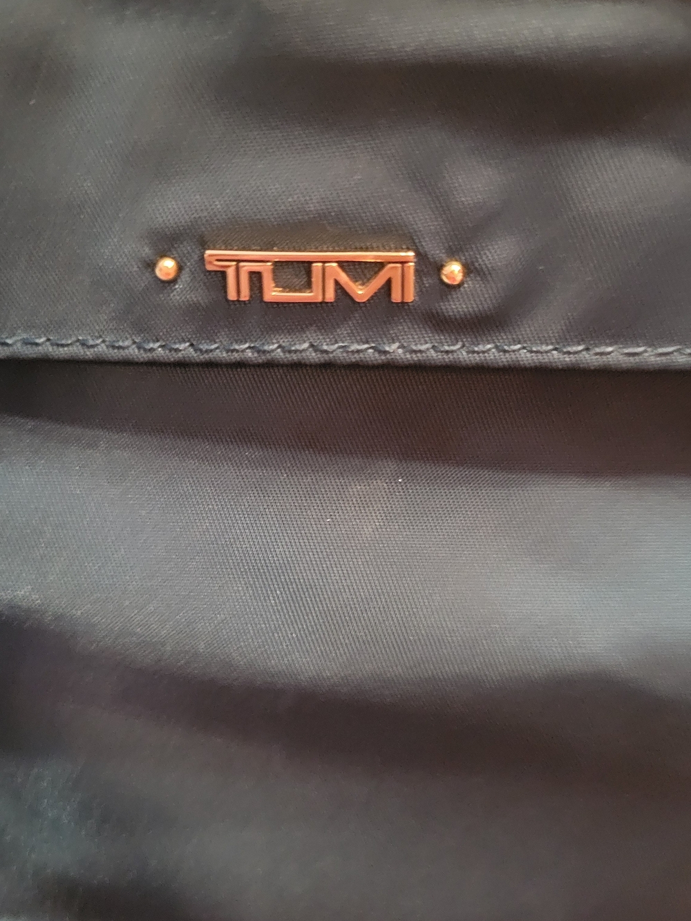 Tumi Teal Crossbody with Gold Hardware